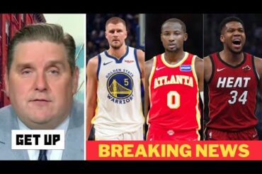 GET UP | Windhorst on Trade Deadline Today: Warriors trade Kuminga to Hawks for KP, Giannis to Heat?