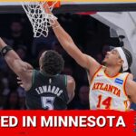 Atlanta Hawks blasted by Minnesota Timberwolves for 2nd straight loss, Jalen Johnson injury, etc.