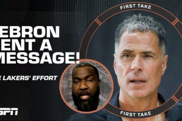 Perk says LeBron sent a message to Jeanie Buss & Rob Pelinka with Lakers effort comment | First Take