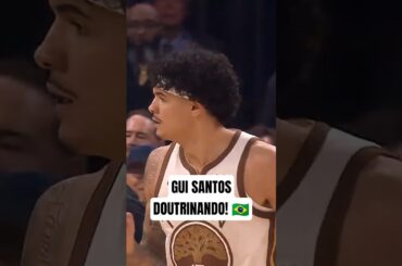 Gui Santos TRABALHANDO BEM no início do jogo! 🇧🇷 #GuiSantos #NBA #shorts