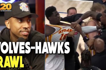 Jeff Teague REACTS to Wolves vs. Hawks BRAWL where Naz Reid tried to RIP Mouhamed Gueye’s shirt off