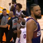 Dillon Brooks gets into it with Kelly Oubre Jr then has words with Joel Embiid