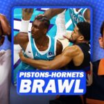 Reacting to the Pistons-Hornets BRAWL in an intense game | Numbers on the Board | NBA on NBC