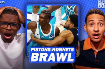 Reacting to the Pistons-Hornets BRAWL in an intense game | Numbers on the Board | NBA on NBC