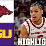 Arkansas Razorbacks vs. LSU Tigers | Full Game Highlights | ESPN College Basketball