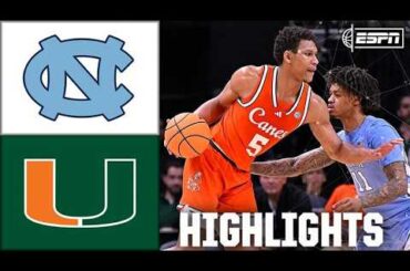 North Carolina Tar Heels vs. Miami Hurricanes | Full Game Highlights | ESPN College Basketball
