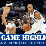 Mavericks Highlights at Phoenix Suns | February 10, 2026