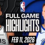 WARRIORS vs SPURS FULL GAME HIGHLIGHTS FEBRUARY 11, 2026 NBA HIGHLIGHTS TODAY NBA 2K26 GAMEPLAY