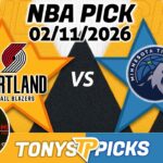 Portland Trail Blazers vs Minnesota Timberwolves Pick 2/11/26 NBA Pick Prediction
