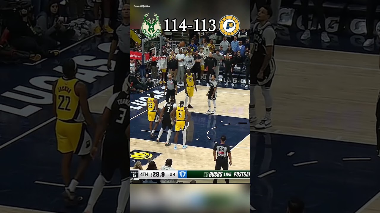 GIANNIS HITS THE FADEAWAY GAME WINNER AT THE BUZZER🔥🚨 #bucks #gamewinner #nbaclutch #buzzerbeater