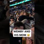 Wemby and his mom share a moment after his 40-PT performance in LA 🥺