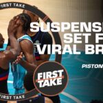 BREAKING 🚨 Suspensions laid out for players involved in Pistons-Hornets brawl | First Take