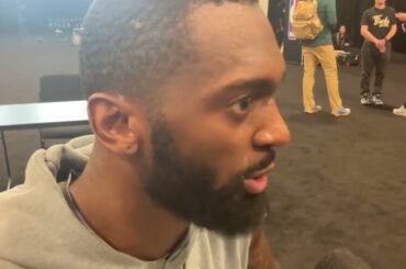 Milwaukee Bucks forward Bobby Portis Jr. reacts to being in NBA's 3-point contest