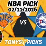 New York Knicks vs Philadelphia 76ers Pick 2/11/26 NBA Pick Prediction