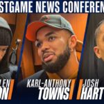 Josh Hart, Jalen Brunson, and Karl-Anthony Towns credit Pacers performance in Knicks overtime loss