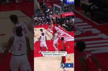 Sengun hammer between TWO defenders 💪