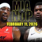 Miami Heat vs New Orleans Pelicans Full Game Highlights – February 11, 2026 | NBA Season