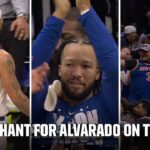Jose Alvarado draws 'JOSE' chants ON THE ROAD after electric 8 3PM & 5 STL night 🙌 | NBA on ESPN