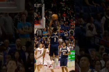 Zion Williamson throws down alley-oop jam from Trey Murphy III #pelicans #heat #highlights