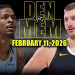 Denver Nuggets vs Memphis Grizzlies Full Game Highlights – February 11, 2026 | NBA Season