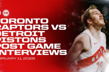 Toronto Raptors Full Media Availability | Post Game vs. Pistons | February 11, 2026