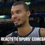 Wemby reacts to Spurs' comeback win vs. Warriors & excitement for the All-Star break | NBA on ESPN