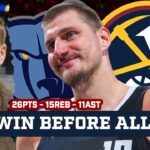 Inside Nuggets Locker Room After Jokic's 26-15-11 in WIN vs Grizzlies in Last Game Before All-Star