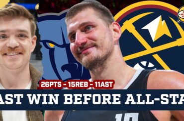 Inside Nuggets Locker Room After Jokic's 26-15-11 in WIN vs Grizzlies in Last Game Before All-Star