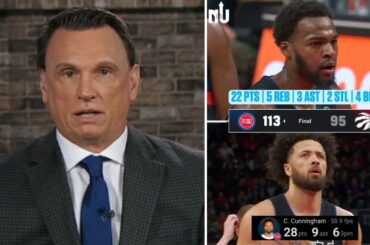 ESPN reacts to Cade Cunningham and Detroit Pistons showed out and defeated Toronto Raptors, 113-95
