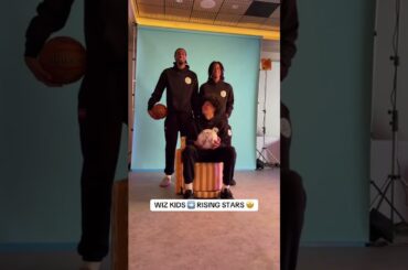 Tre Johnson, Alex Sarr, and Kyshawn George get their Castrol USA Rising Star portraits taken! 😄