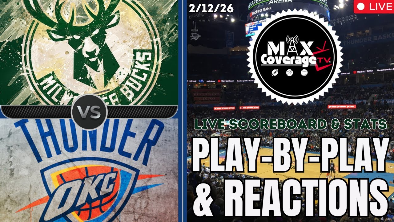 🔴LIVE - Milwaukee Bucks vs Oklahoma City Thunder - Play-By-Play & Reactions (2/12/26)