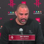 "It was phenomenal," says Udoka on Sengun's triple-double performance.