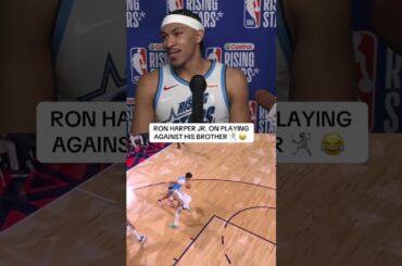 Ron Harper Jr. on his brotherly matchup in the Castrol Rising Stars game tonight 🎤
