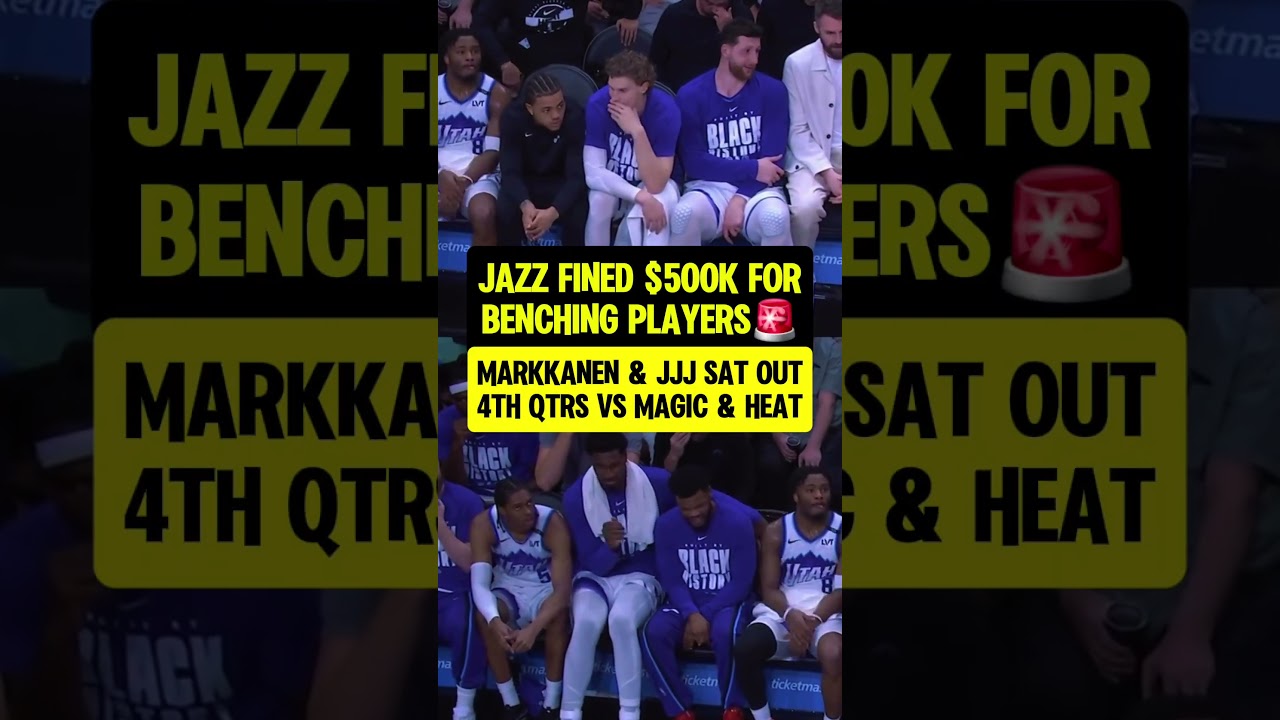 Utah Jazz FINED $500K for TANKING🚨