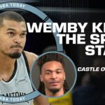 Stephon Castle on playing with Wemby ‘NO ONE can guard him one-on-one’ 😤 | NBA Today