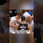 Dillon Brooks walked up to Mavs huddle 😂