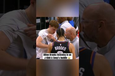 Dillon Brooks walked up to Mavs huddle 😂