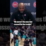 J.B. Bickerstaff reacts to Pistons-Hornets altercation