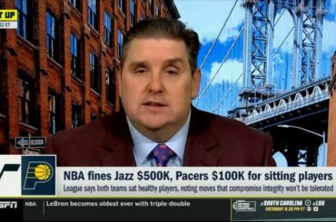 GET UP | Brian Windhorst reacts to Jazz fined $500K, Pacers $100K for tanking maneuvers