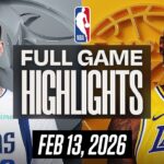 MAVERICKS vs LAKERS FULL GAME HIGHLIGHTS FEBRUARY 13, 2026 NBA HIGHLIGHTS TODAY | NBA 2K26 GAMEPLAY