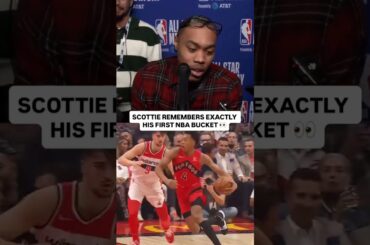 SCOTTIE BARNES ON HIS 1ST NBA BUCKET 🥹