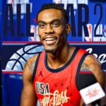 Detroit Pistons Center, Jalen Duren NBA All-Star Media Day