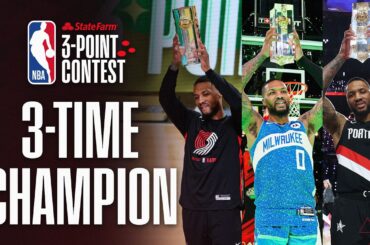 Damian Lillard Makes HISTORY With THREE 3-Point Contest Wins 🔥