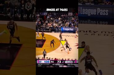Alvarado Hits the Rim, Steals It Back, Then Drains the Three 🥷 Knicks vs 76ers #nba #shorts