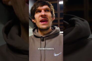 Boban visiting with us from NBA All Star | Houston Rockets