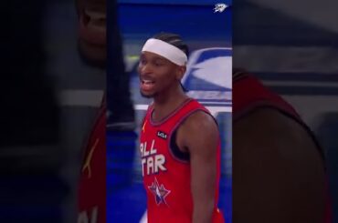 SGA mic’d up at last year’s All-Star Game was pure gold 🎤🤣  #okcthunder #NBAAllStar
