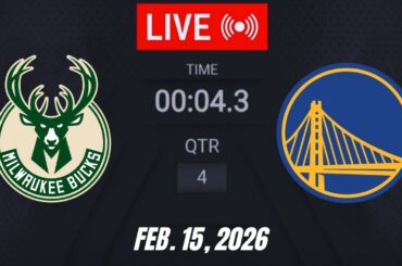 NBA LIVE! Golden State Warriors vs Milwaukee Bucks | February 15, 2026 | 2026 NBA Season Live 2K