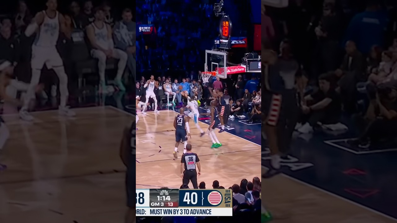 Norm to Wemby for 3️⃣! #nba #basketball #teamworld #allstarweekend