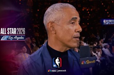 Former president Obama glad to see basketball becoming global | NBA All-Star Game | NBA on NBC