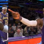 LeBron was heated after Reaves stole his rebound for triple double "This MFer AR" 😂